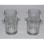 A set of eight Moet ET Chandon Petite Liquorelle ice pails, 13cm high