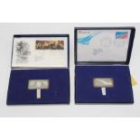 January 1976 Concorde Danbury Mint silver ingot plus first day cover Concorde inauguration 1976