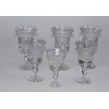 A part suite of Cumbria Crystal Grasmere pattern drinking glasses, to include three 19.5cm, eleven