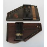 Two early 20th century Auto Harps/zithers, the largest 52cm