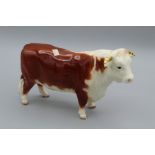 A Beswick figure 949, of a Hereford Bull, H14.5cm