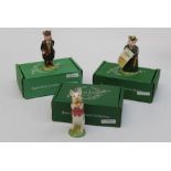 A Beswick figure of a Gentleman Pig H14.5cm, a lady Pig H14cm and Matthew in gloss finish H15cm