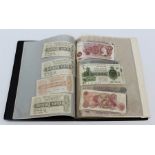 Bank notes, GB, Ten shillings and higher, approximately one dozen, together with a small quantity of