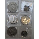 USA Eisenhower Liberty One dollar 1977-1978  1964 Silver Quarter dollar 1985 Silver Clad Quarter
