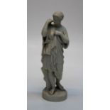 A Copeland ceramic and crystal Palace Art Union parian figure of a young woman in classical robes.