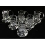 Dartington Crystal set of six tankards, United States, St Pauls Cathedral, 25 years Munich