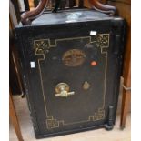 An early 20th Century black cast Samuel Withers and Co safe with key