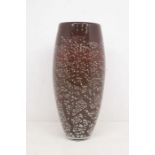 A large signed glass vase by Svaja. Height approx 42cm.