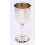 A Victorian plain silver goblet, hallmarked by Josiah Williams & Co., London, 1884, approx 4.87