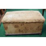 19th century Blanket Box on bun feet.