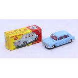 Dinky: A boxed Dinky Toys, Morris 1100, Reference No. 140, blue body. Original box, general wear