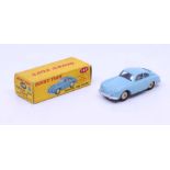 Dinky: A boxed Dinky Toys, Porsche 356A Coupe, Reference No. 182, light blue body with light beige