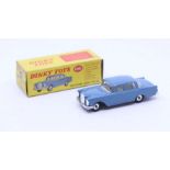 Dinky: A boxed Dinky Toys, Mercedes Benz 220 SE, Reference No. 186, greyish-blue body with off-white