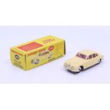 Dinky: A boxed Dinky Toys, Jaguar 3.4 Saloon, Reference No. 195, cream body with silver hubs,