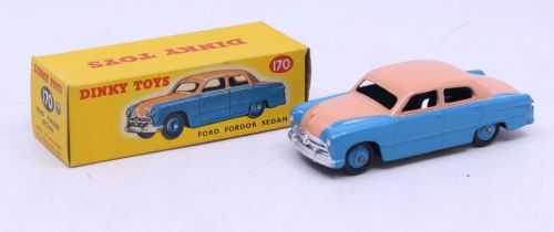 Dinky: A boxed Dinky Toys, Ford Fordor Sedan, Reference No. 170, two-tone highline salmon pink and