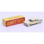 Dinky: A boxed Dinky Toys, Dodge Royal Sedan (With Windows), Reference No. 191, cream with blue