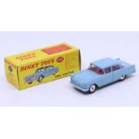 Dinky: A boxed Dinky Toys, Opel Kapitan, Reference No. 177, light blue body with red interior, and