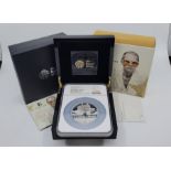 An Elizabeth II UK 2020 Music Legends "Elton John" 10 pounds (5oz.) silver proof coin, rev. Elton