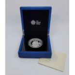 An Elizabeth II UK 2012 ten pounds (5oz.) "The Queens Diamond Jubilee" silver proof commemorative