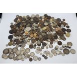 A large collection of coins; to include Victoria: 4 x crowns: 4 x half crowns, 2 x florins, 4 x