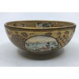 A small Kyo-Satsuma(京薩摩) Houzan (寶山)bowl, diameter 12cm