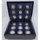 An Elizabeth II "The 1947-2007 Diamond Wedding Anniversary silver proof crown collection",