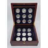 An Elizabeth II Royal Mint "History of The Royal Navy" silver proof five pounds crown collection,