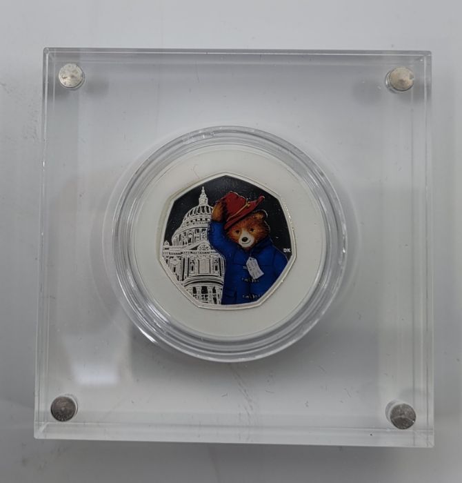 Four Elizabeth II UK Paddington Bear Royal Mint silver proof 50 pence coins: 2 x 2018 "At The - Image 4 of 5