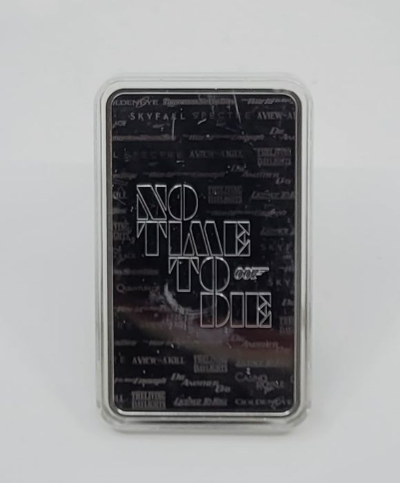 A Royal Mint "007 No Time To Die" 10oz. silver bullion bar. - Image 2 of 2