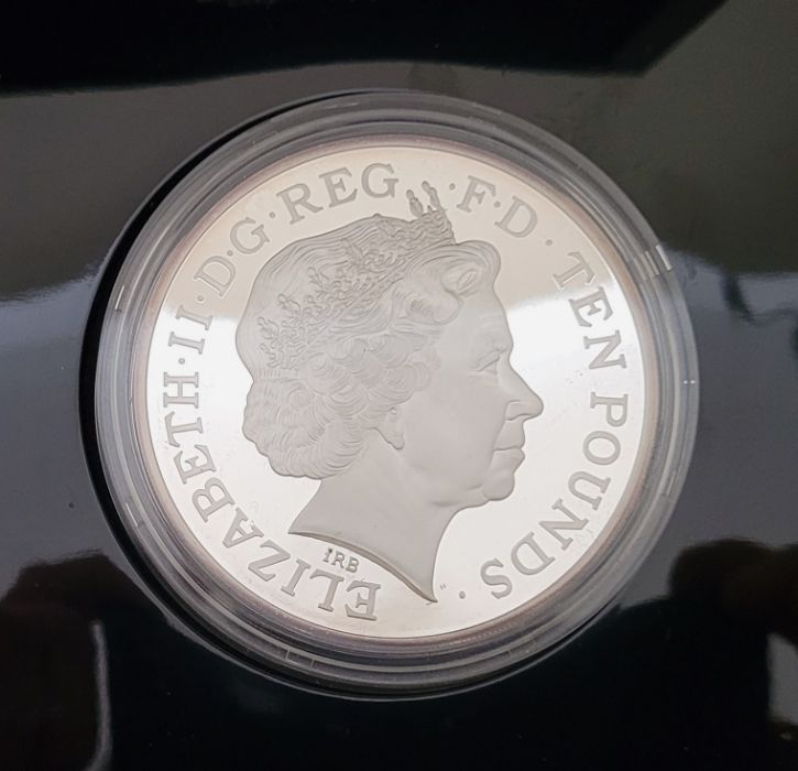 An Elizabeth II 2013 UK Ten pounds (5 ounce) silver proof Christening of Prince George commemorative - Image 3 of 3