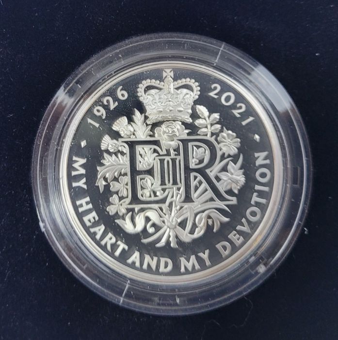 Four Elizabeth II UK five pounds crown size silver proof commemorative coins: 1 x 2021 "The 95th - Image 2 of 7
