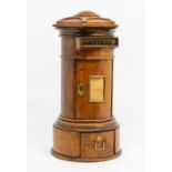 Queen Victoria interest: Queen Victoria's 19th century oak post box. 37cm high overall , the base