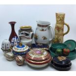 A collection of porcelain items to include Limoges eggs and similar (qty)