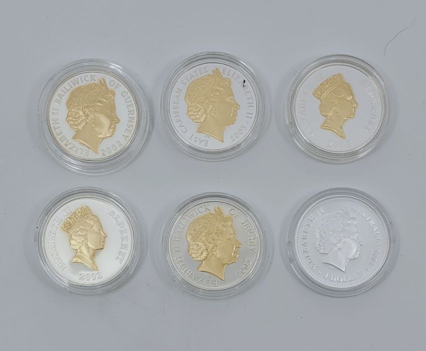 Six Elizabeth II "Golden Jubilee Collection" silver proof commemorative coins, with the Queens - Image 2 of 2