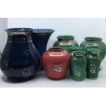 A collection of Wedgewood vases (8) H:24cm (tallest)