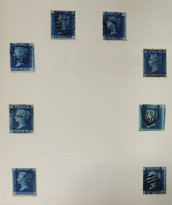 A collection of stamp albums containing GB and world stamps, to include; 8 x 2d blues, 3 x 1d - Image 2 of 4