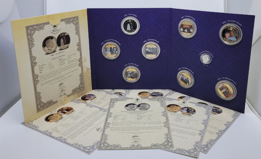 An Elizabeth II 2017 Gibraltar "The Platinum Wedding Anniversary Photographic Collection" proof coin - Image 2 of 3