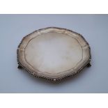 A Victorian silver circular salver, by Henry Srtatford, Sheffield 1891, having gadroon border,