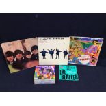 A collection of Beatles Mono and Stereo LP's, Yellow Parlophone labels, with 45 Tony Sheridan with