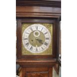 A George III 8 day long cased clock, by T Redsham of Newcastle with round silvered dial, Roman and