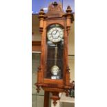 South African mahogany 8-day wall clock