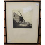 Alfred Blundell (1883-1968) Cavenham Mill, Suffolk etching, signed A R Blundell