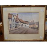 A collection of Watercolours: Philip Simpson, Unknown artist, Michael Crawley and an after Hassell