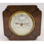 A Short & Mason London wall barometer, serial number 2492, with 5" silvered circular dial with brass