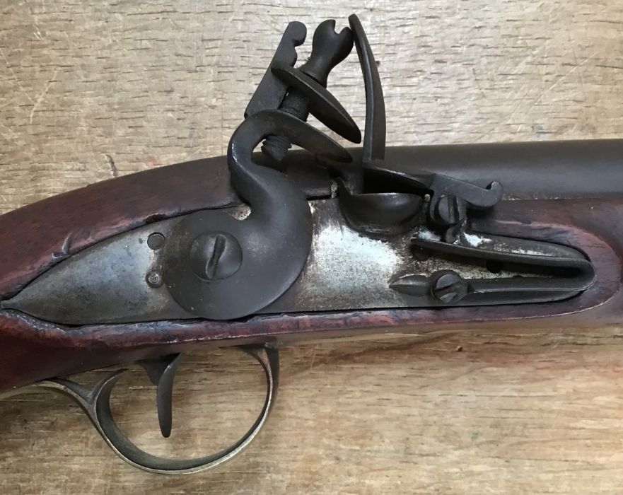 Plain English 18th early 19th Century flintlock trade livery or holster pistol in military style, - Image 4 of 4