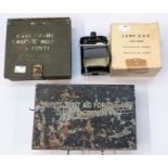 Mid 20th Century armoured fighting vehicle first aid kit, Brond Arrow marked, with original wax