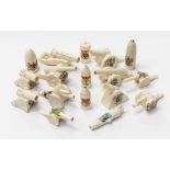 A collection of WWI artillery interest crested china pieces, to include: 11 field guns, such as