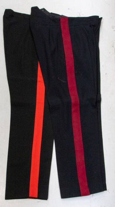 British Army Sergeants mess tunic, black wool with red facings and gold edging to the collar, fitted - Image 2 of 3