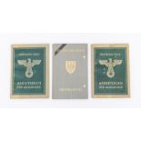 3 WWII era German identification documents, to include: a Deutsches Reich Fremdenpass to a Polish