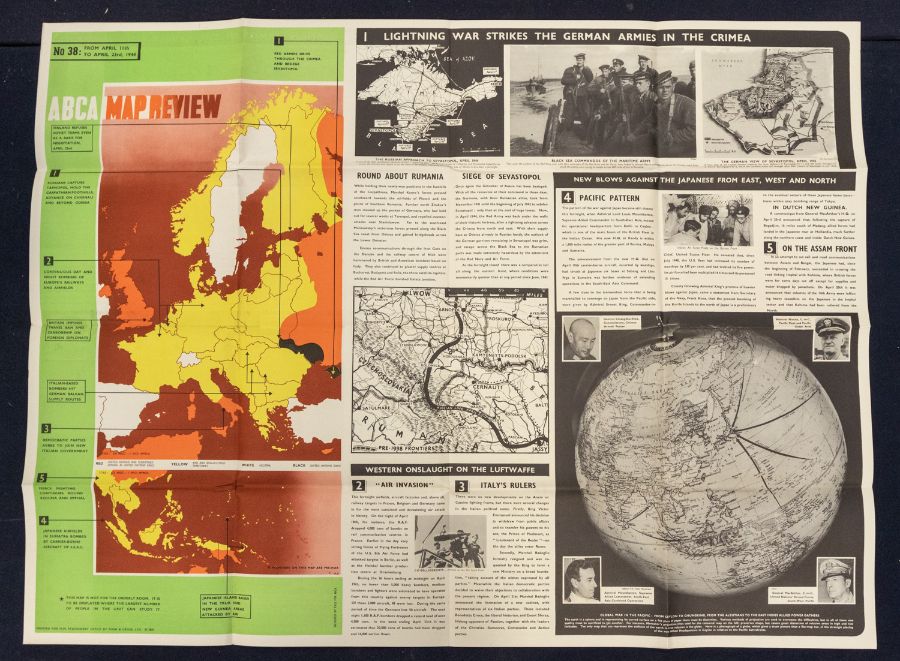 A further series of 5 scarce WW2 era ‘ABCA’ map review posters by Fosh & Cross. Dating from April